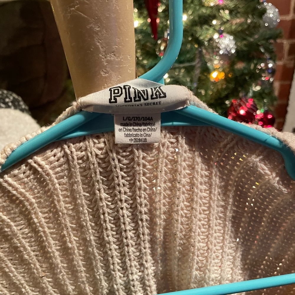 Large White Victoria Secret sweater